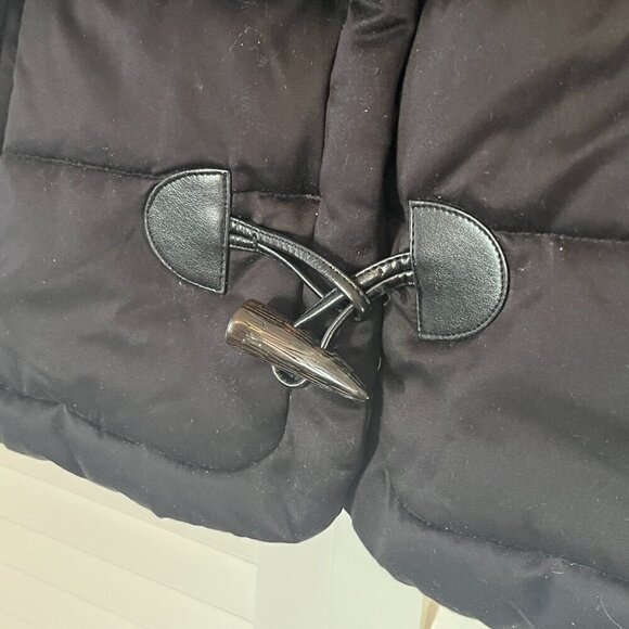 Lauren Ralph Lauren women's large quilted puffer vest toggles fleece black - Picture 3 of 8